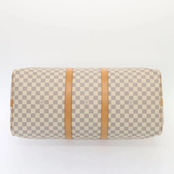 LOUIS VUITTON Damier Azur Keepall Bandouliere 55 Boston Bag N41429 Auth 78568SAV - Picture 7 of 16